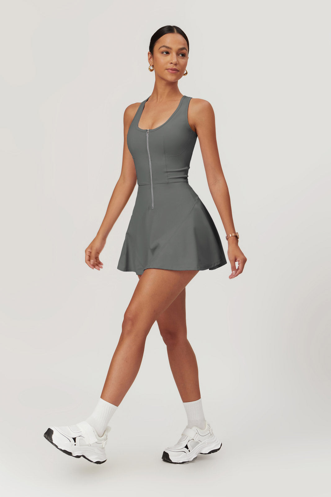 Audrey Mini Dress - Gray