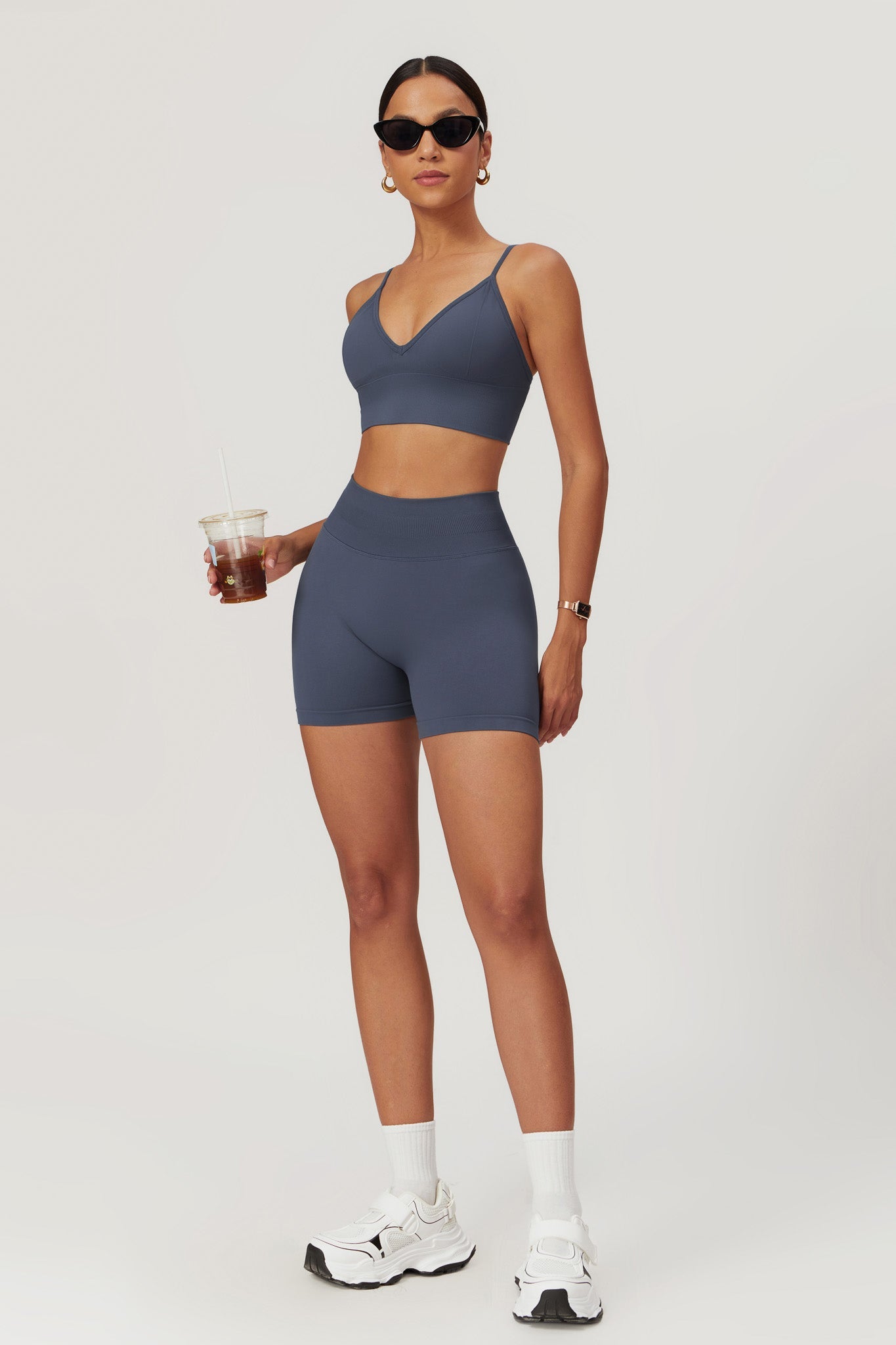 Briana Minimalistic Sports Bra - Navy