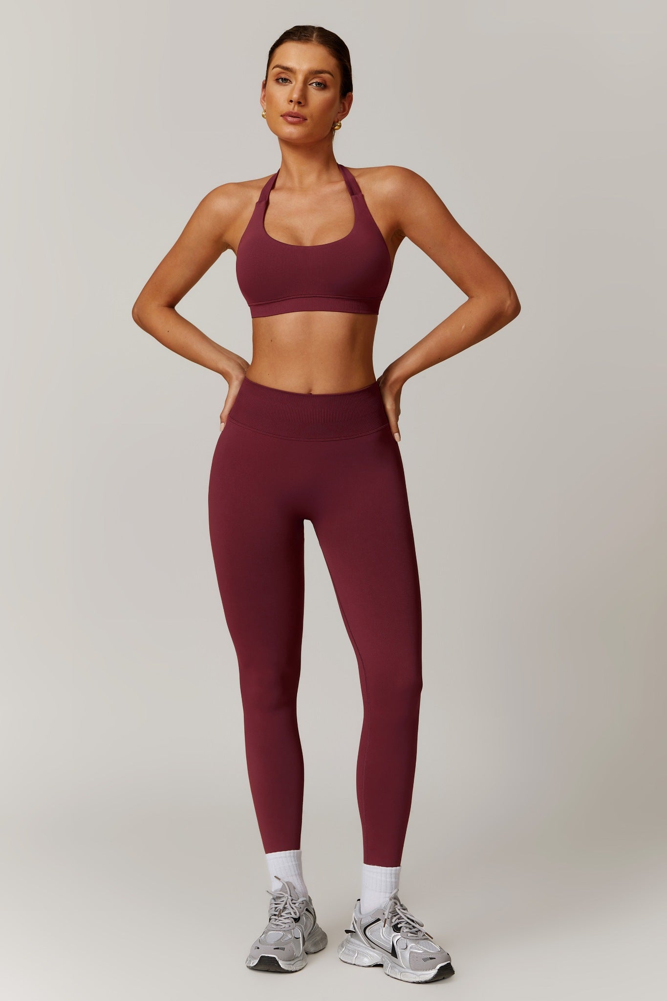Briana Leggings - Maroon