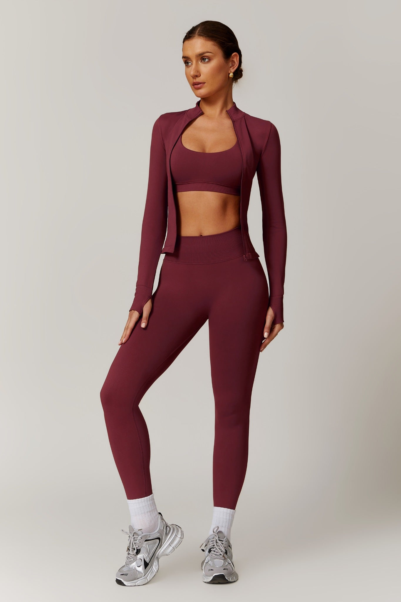 Briana Leggings - Maroon