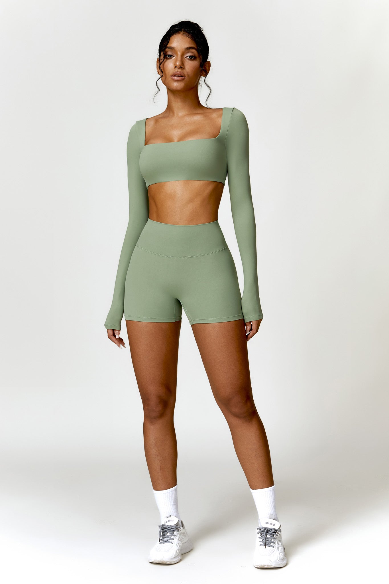 Camila Crop Top - Pistachio