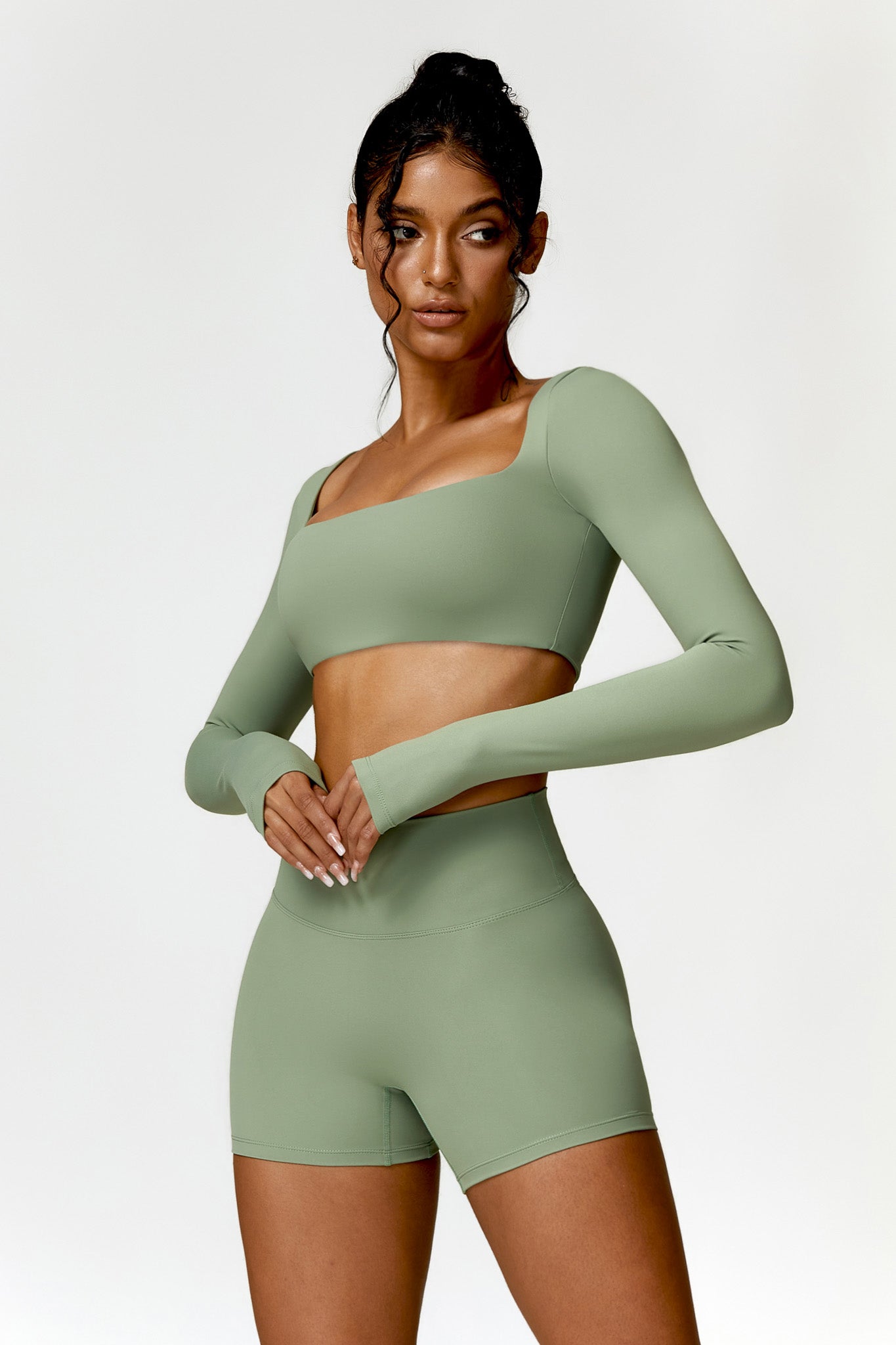 Camila Crop Top - Pistachio