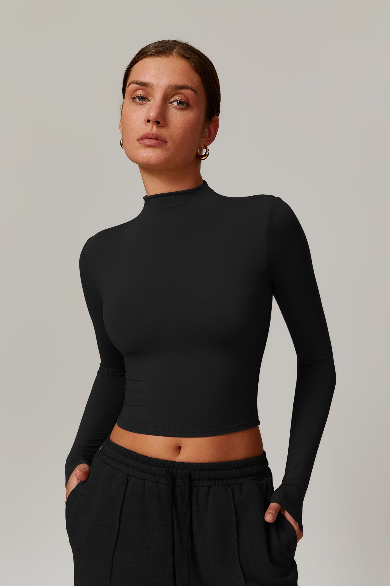 Ellie Long Sleeve Top - Black