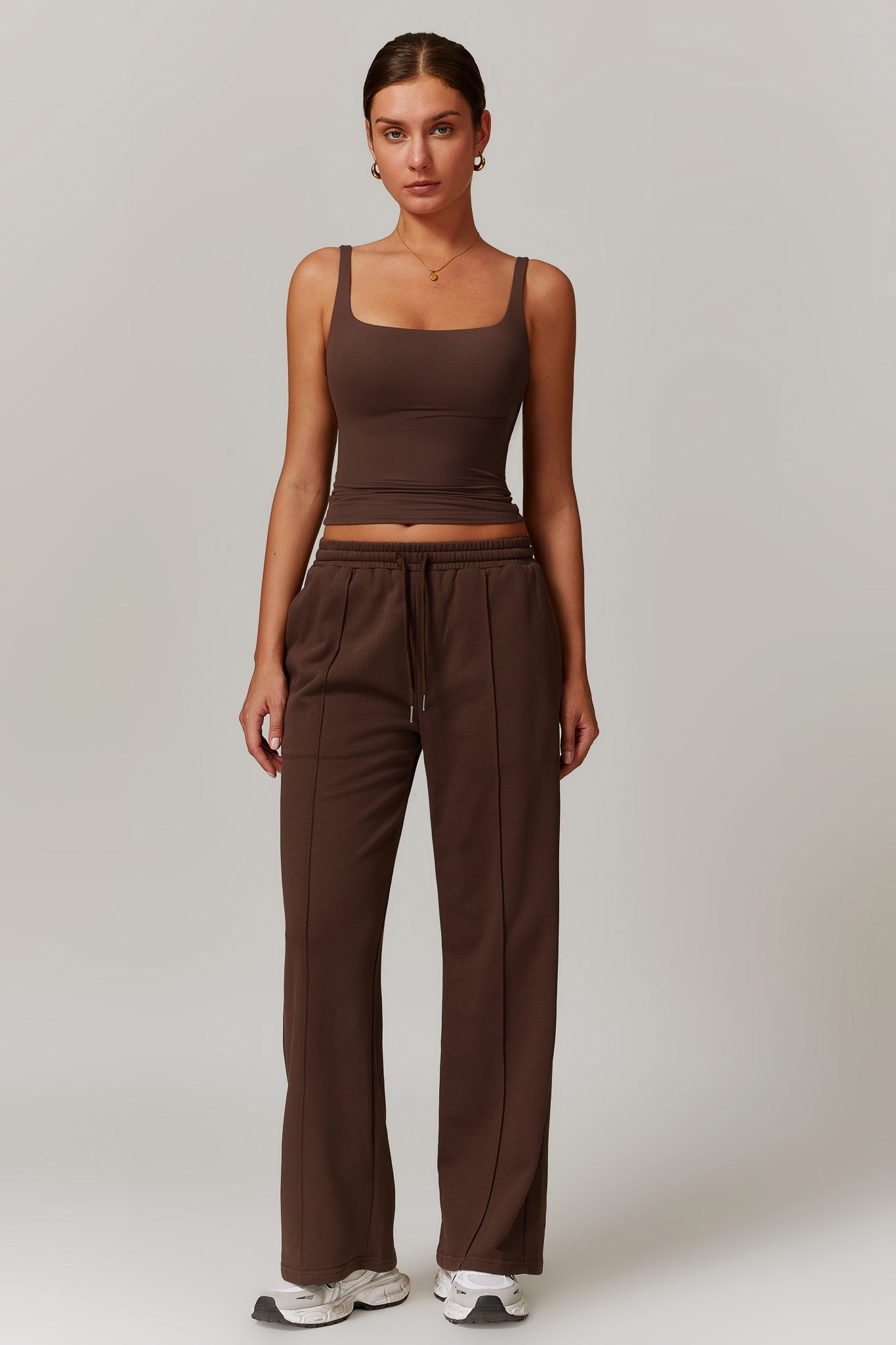 Ellie Sleeveless Top - Brown