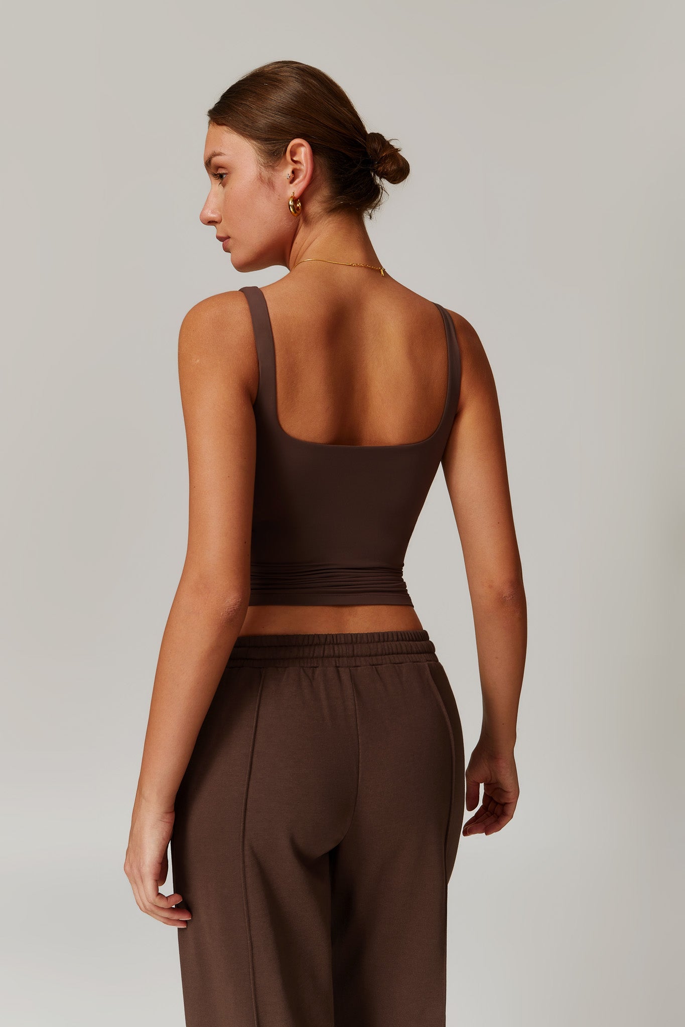 Ellie Sleeveless Top - Brown