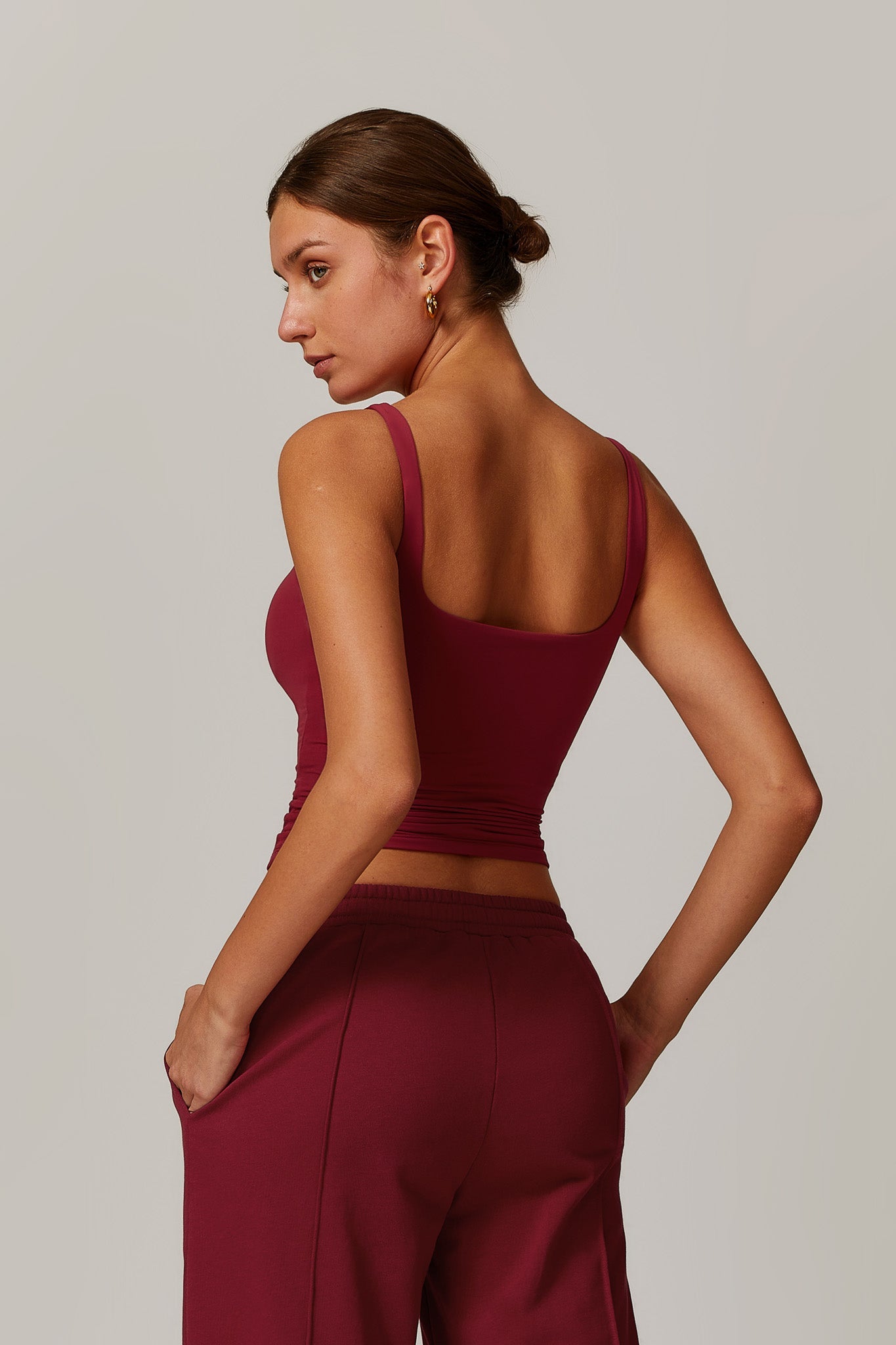 Ellie Sleeveless Top - Maroon