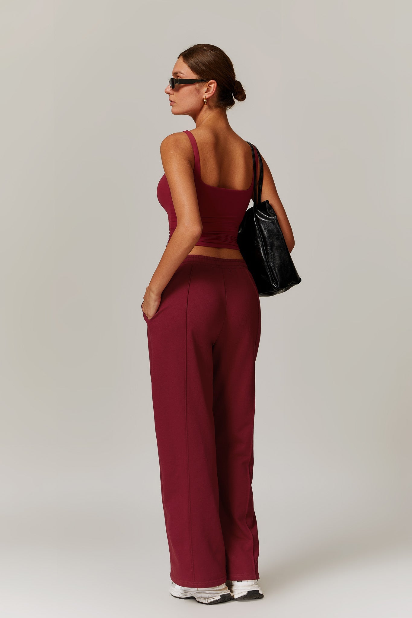 Ellie Sleeveless Top - Maroon