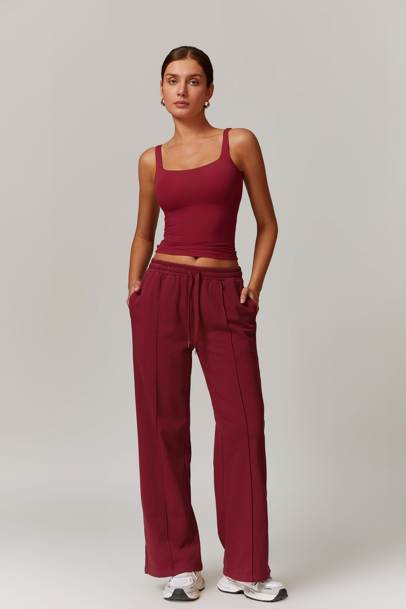 Ellie Sleeveless Top - Maroon