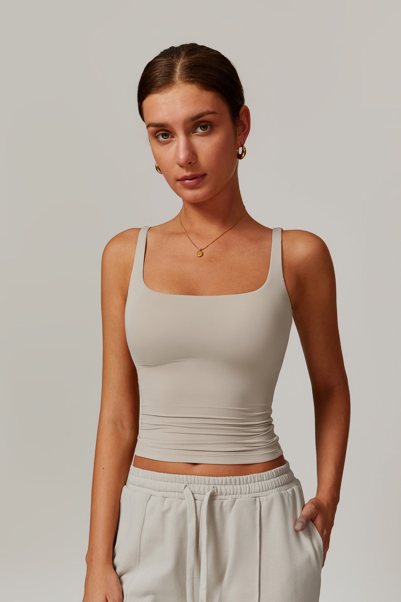 Ellie Sleeveless Top - Nude