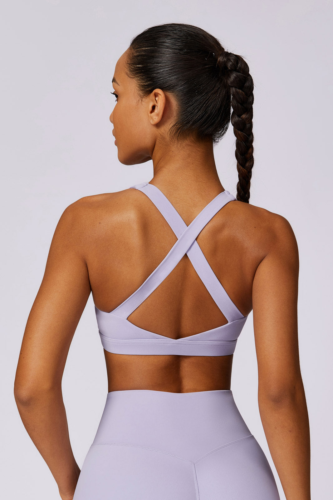 Flex Sports Bra and Shorts Set - Lavender