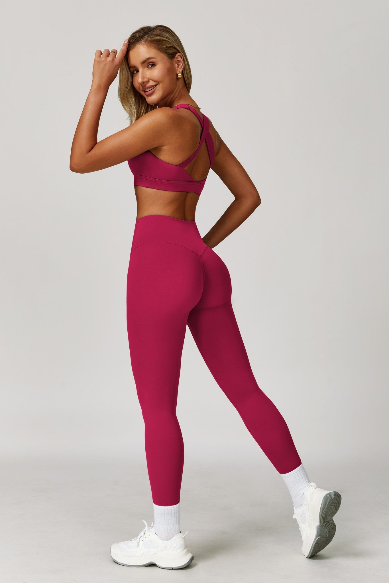 Flex Leggings - Cranberry
