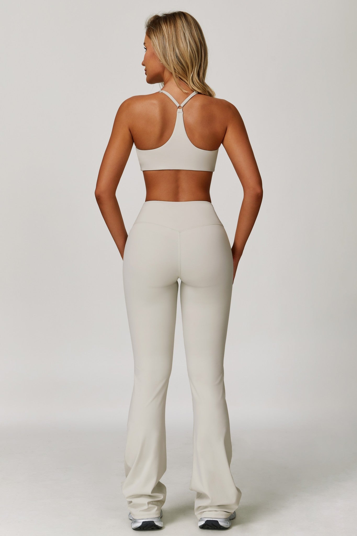 Stacey Flare Leggings - Ivory Clay