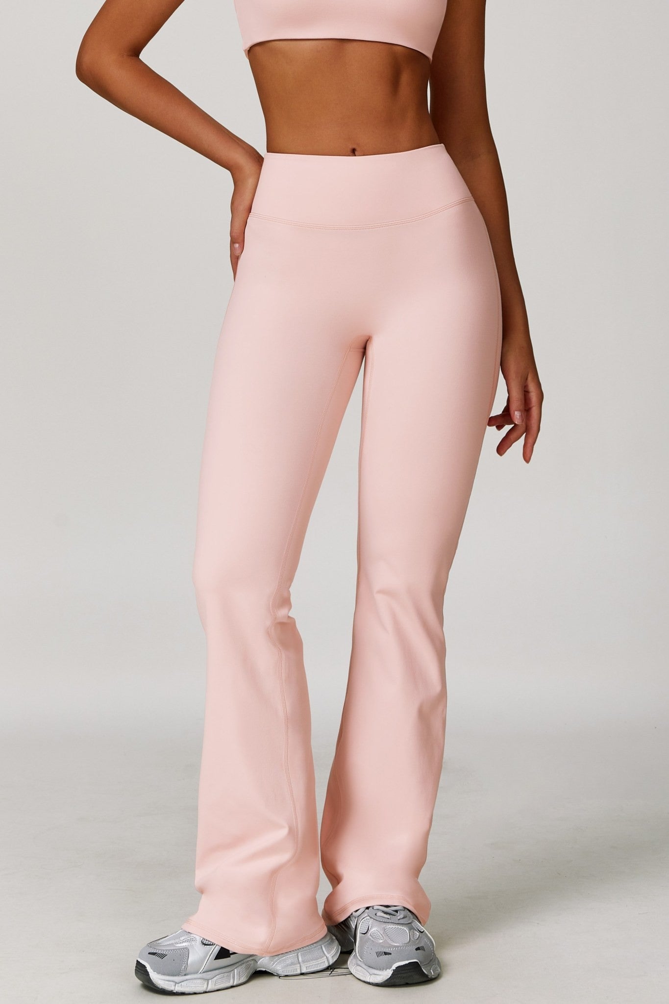 Stacey Flare Leggings - Peach