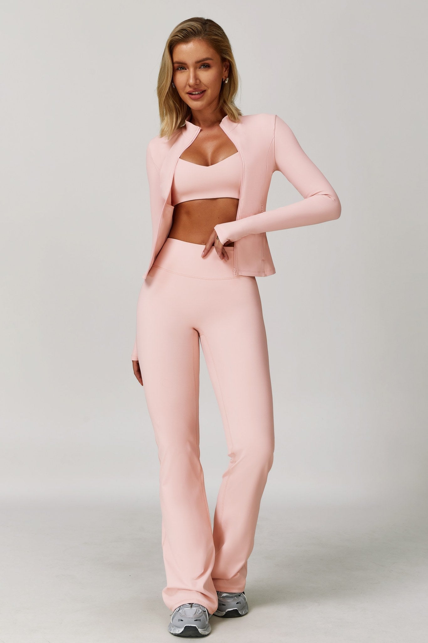 Stacey Flare Leggings - Peach