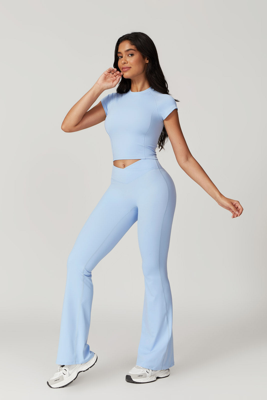 Zoe Top & Leggings Set- Ice Blue