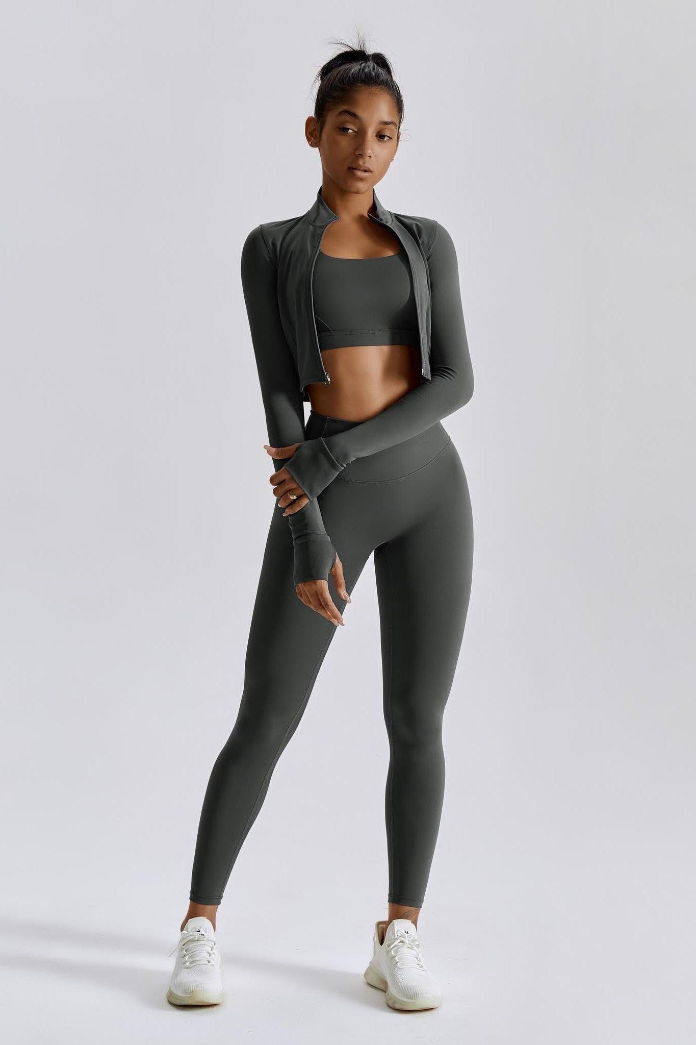 Flex 3-Piece Leggings Set - Charcoal