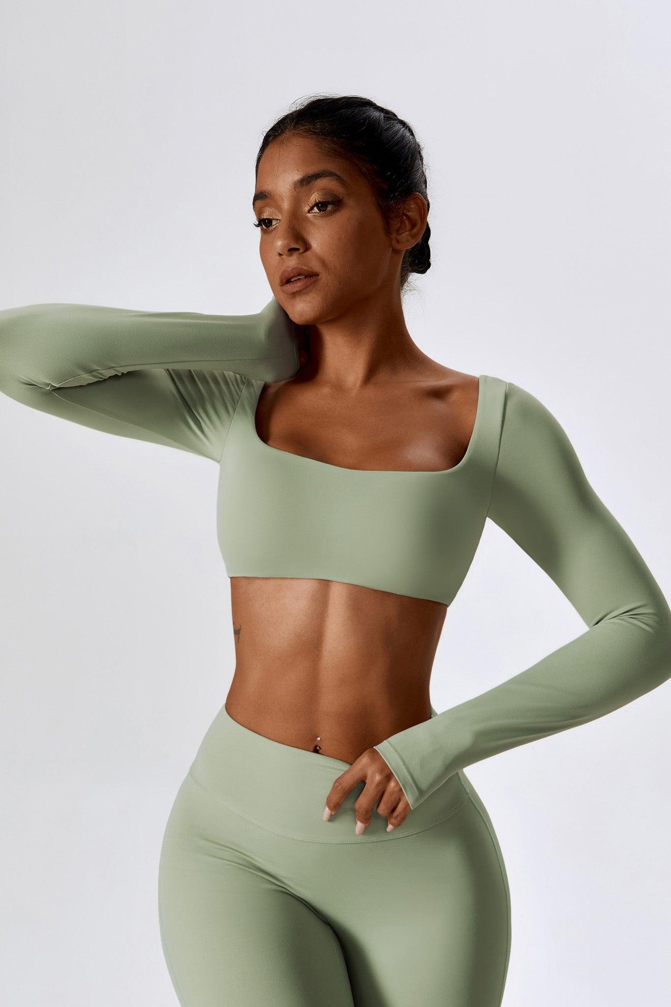 Haven Crop Top Set - Pistachio