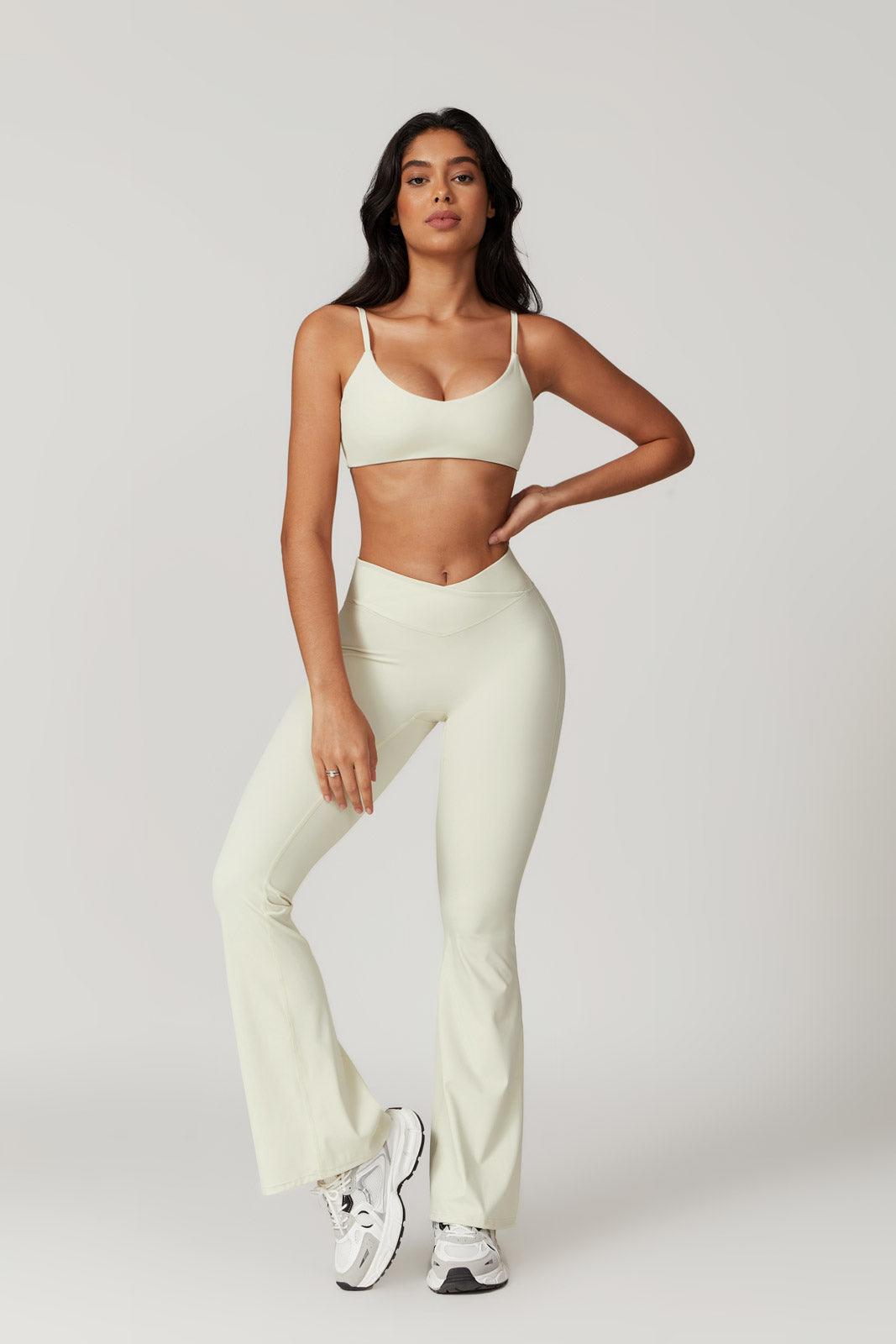 Zoe Flare Leggings - Cream