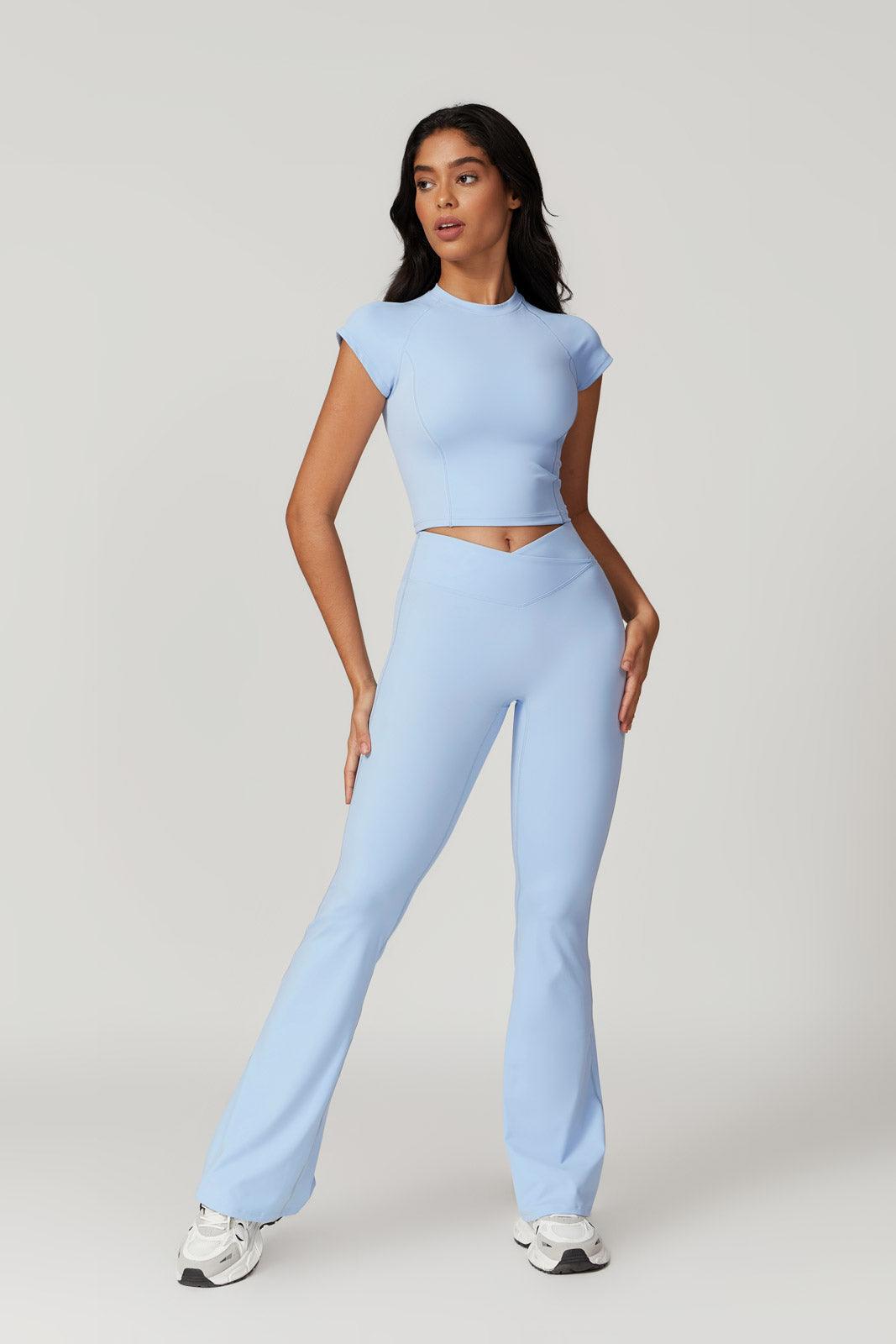 Zoe Flare Leggings - Ice Blue