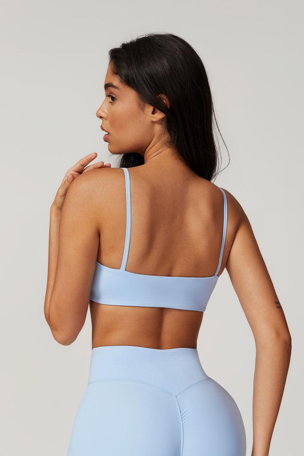 Zoe Sports Bra & Shorts Set - Ice Blue